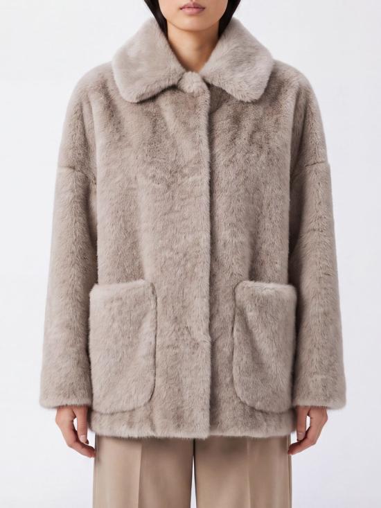 26FW 에르노 페이크 퍼 패치 포켓 코트 GC000600D12739 9410 Grey