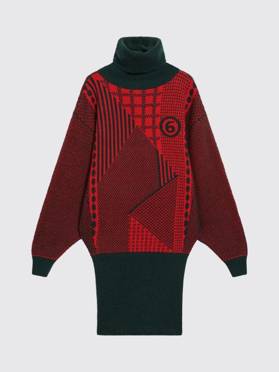 26FW MM6 메종마르지엘라 롱 원피스 S62DA0108M13354 002J Red - MM6 MAISON MARGIELA