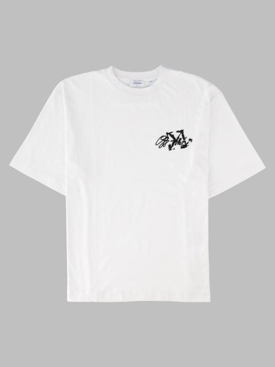 26FW 오프화이트 반팔 티셔츠 44MAA120 F26J00J100 WHITE