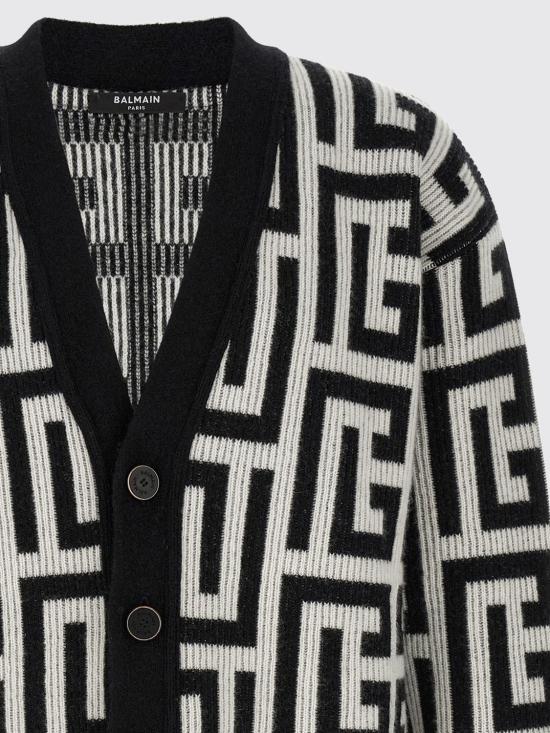 26FW 발망 스웨터 HH1KM020KK27 GAB White - BALMAIN
