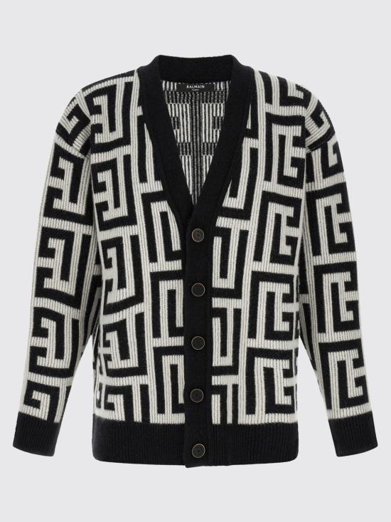 26FW 발망 스웨터 HH1KM020KK27 GAB White - BALMAIN