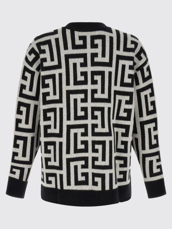 26FW 발망 스웨터 HH1KM020KK27 GAB White - BALMAIN
