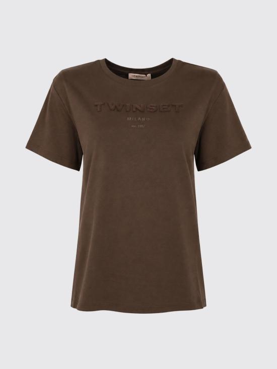 26FW 트윈셋 반팔 티셔츠 262TP2303 13411 Brown - TWINSET