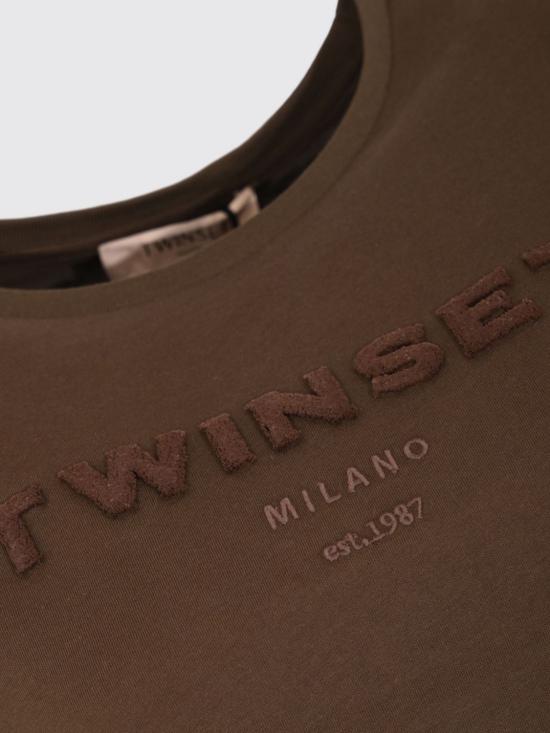 26FW 트윈셋 반팔 티셔츠 262TP2303 13411 Brown - TWINSET