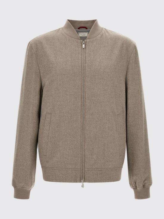 26FW 브루넬로 쿠치넬리 캐시미어 봄버 재킷 MV4216550 CJW71 Grey - BRUNELLO CUCINELLI