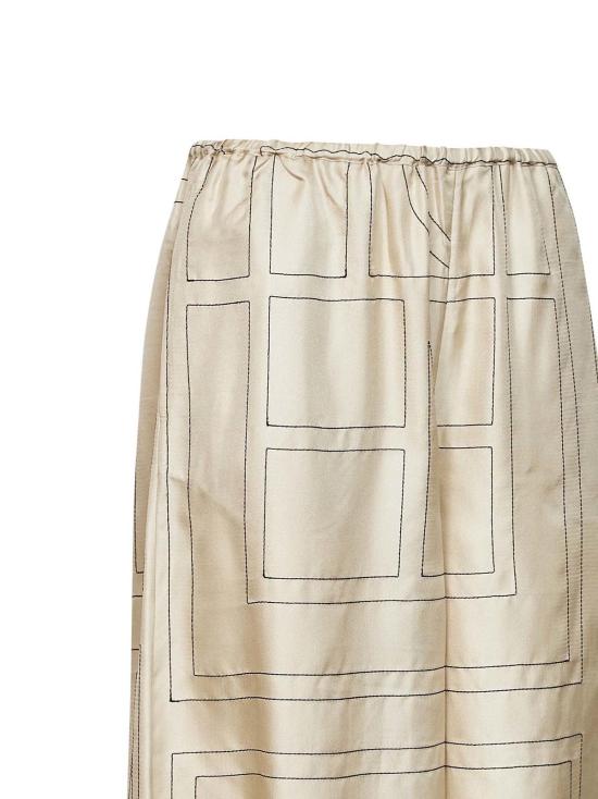  토템 언더웨어 Totême Culottes Silk Pj Monogram Gots Certified Organic Short Ivory - TOTEME