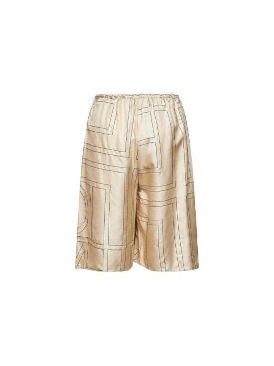  토템 언더웨어 Totême Culottes Silk Pj Monogram Gots Certified Organic Short Ivory - TOTEME