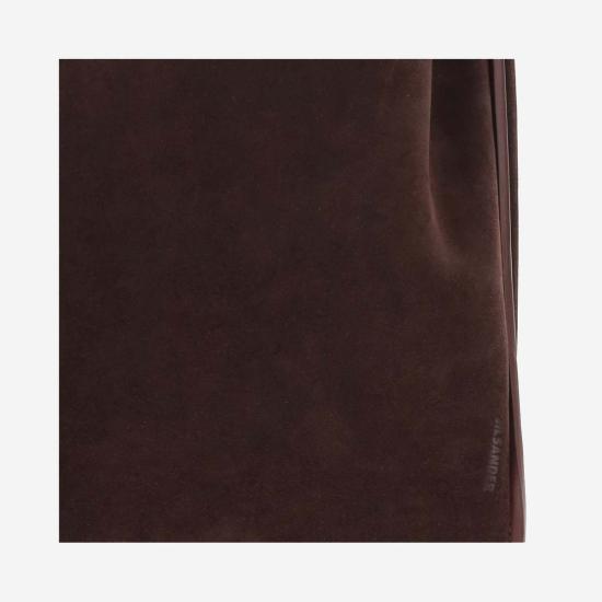  질샌더 가방 질 샌더 스웨이드 숄더백 브라운 - JIL SANDER