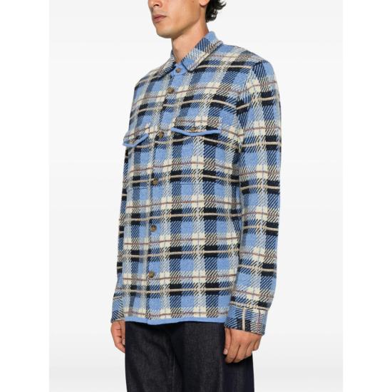 26FW 게스트 인 레지던스 셔츠 M35710AM PLAID WORK BLUEC BLUE NEUTRALS - GUEST IN RESIDENCE