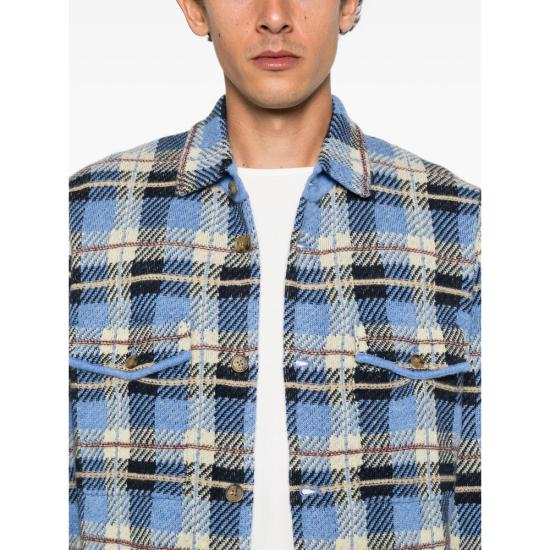 26FW 게스트 인 레지던스 셔츠 M35710AM PLAID WORK BLUEC BLUE NEUTRALS - GUEST IN RESIDENCE