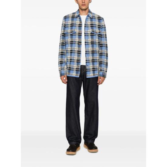 26FW 게스트 인 레지던스 셔츠 M35710AM PLAID WORK BLUEC BLUE NEUTRALS - GUEST IN RESIDENCE