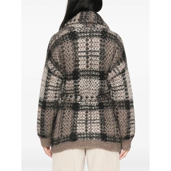 26FW 브루넬로 쿠치넬리 가디건 MMT571716 CKW73 BROWN BLACK - BRUNELLO CUCINELLI