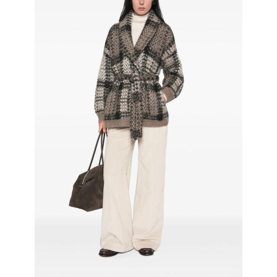 26FW 브루넬로 쿠치넬리 가디건 MMT571716 CKW73 BROWN BLACK - BRUNELLO CUCINELLI