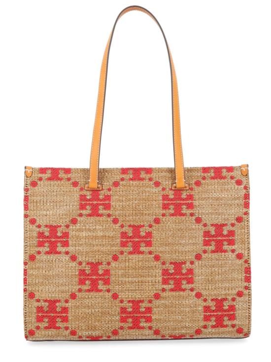  토리버치 가방 T 모노그램 스트로 핸드백 베이지 - TORY BURCH
