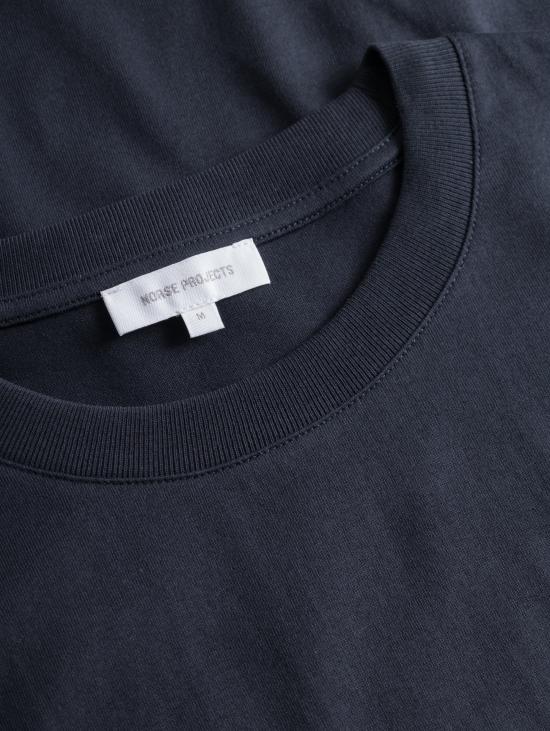 26FW 노스프로젝트 반팔 티셔츠 Cotone Organico Blu Navy 티셔츠 - NORSE PROJECTS