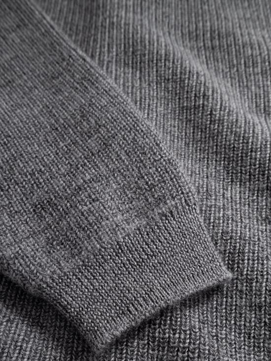 26FW 노스프로젝트 스웨터 Lana e Cotone Grigio Melange 소재의 카디건 지로콜로 - NORSE PROJECTS
