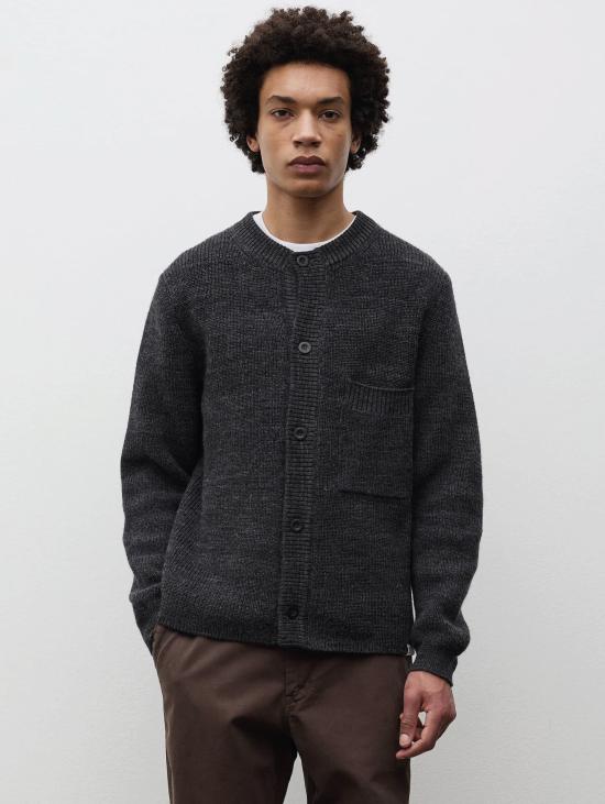 26FW 노스프로젝트 스웨터 Lana e Cotone Grigio Melange 소재의 카디건 지로콜로
