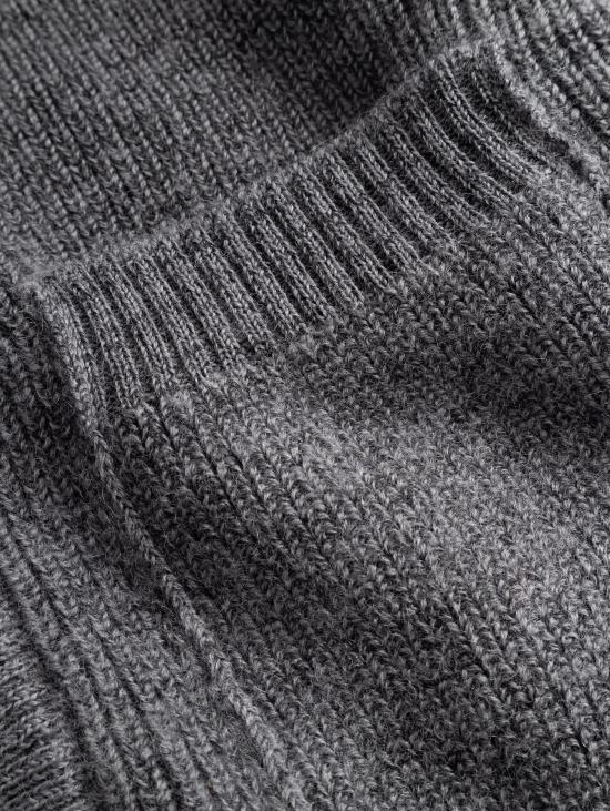 26FW 노스프로젝트 스웨터 Lana e Cotone Grigio Melange 소재의 카디건 지로콜로 - NORSE PROJECTS