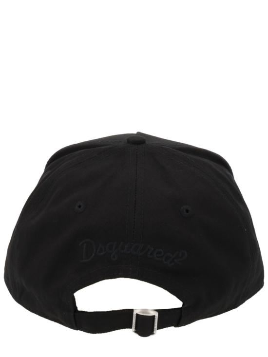  디스퀘어드2 모자 Dsquared2 Rebels 베이스볼 햇 블랙 - DSQUARED2
