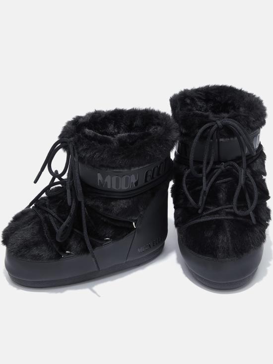 26FW 문부츠 아이콘 나일론 로우 부츠 80D1409390DONNA N001 BLACK - MOON BOOT