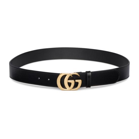 26FW 구찌 마몽 씬 벨트 874724AAGY01000 Black - GUCCI