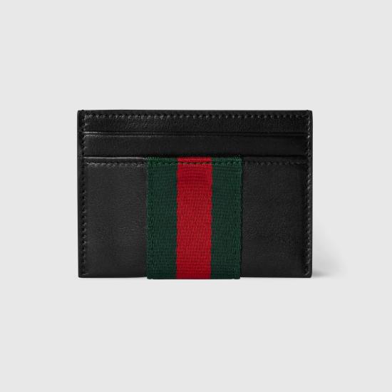 26FW 구찌 웹 트레이드마크 카드 케이스 867277AAGIT1053 Black