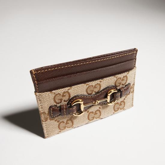 26FW 구찌 홀스빗 카드 케이스 A006YRFAGH89651 Dark brown - GUCCI