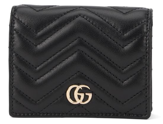26FW 구찌 GG 마몽 카드 케이스 466492AAFAX1000 Black - GUCCI