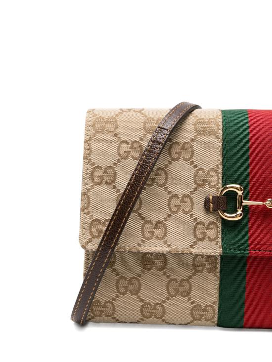 26FW 구찌 홀스빗 웹 스트랩 지갑 867120FAF889645 Sand - GUCCI