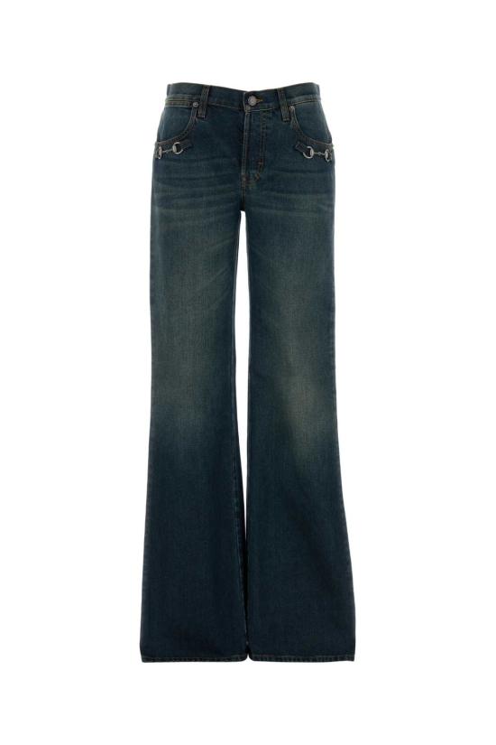 26FW 구찌 홀스빗 코튼 데님 팬츠 864707XDDFW4011 Charcoal