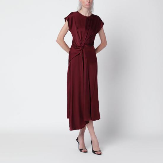 26FW 빅토리아 베컴 미디 원피스 1226WDR007292DPL BU BURGUNDY