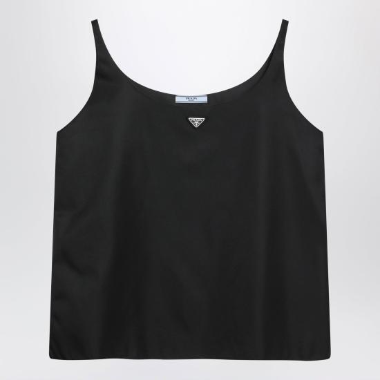 26FW 프라다 삼각 로고 리나일론 슬리브리스탑 24X753OOO1WQ8 F0002 BLACK
