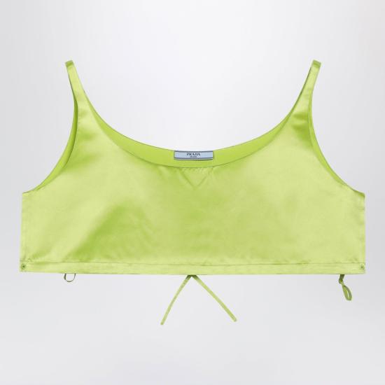 26FW 프라다 실크 듀셰스 탑 P924OOOO1653 F0362 GREEN