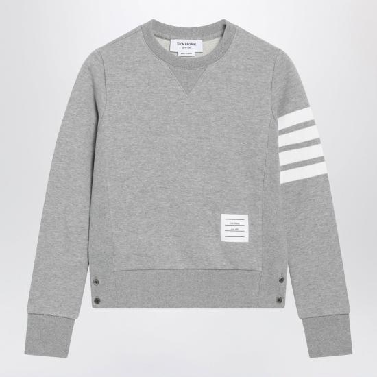 26FW 톰브라운 루프백 저지 니트 엔지니어드 4바 스트라이프 크루넥 풀오버 FJT002A00535 055 GREY