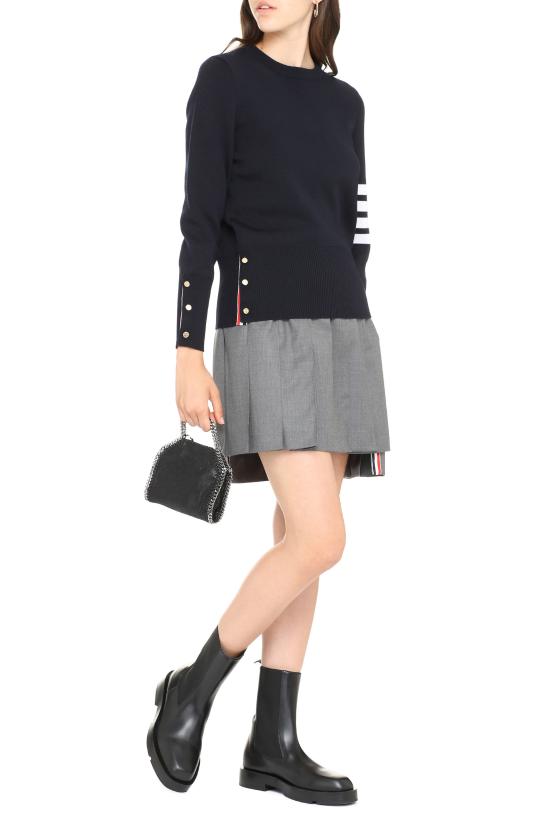 26FW 톰브라운 울 밀라노 스티치 클래식 4바 풀오버 니트 FKA239A00014 415 BLUE - THOM BROWNE