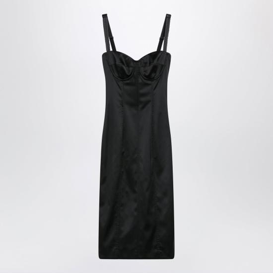 26FW 돌체앤가바나 미디 원피스 F60DGTFURHM N0000 BLACK