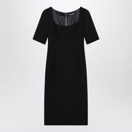 26FW 돌체앤가바나 미디 원피스 F623GTFU2L8 N0000 BLACK