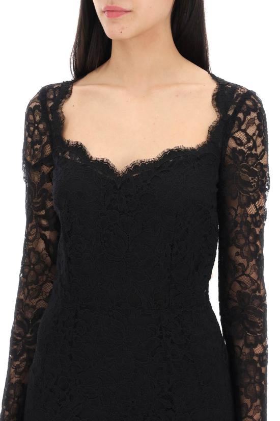 26FW 돌체앤가바나 미디 원피스 F6AQGTHLUAH N0000 BLACK - DOLCE & GABBANA