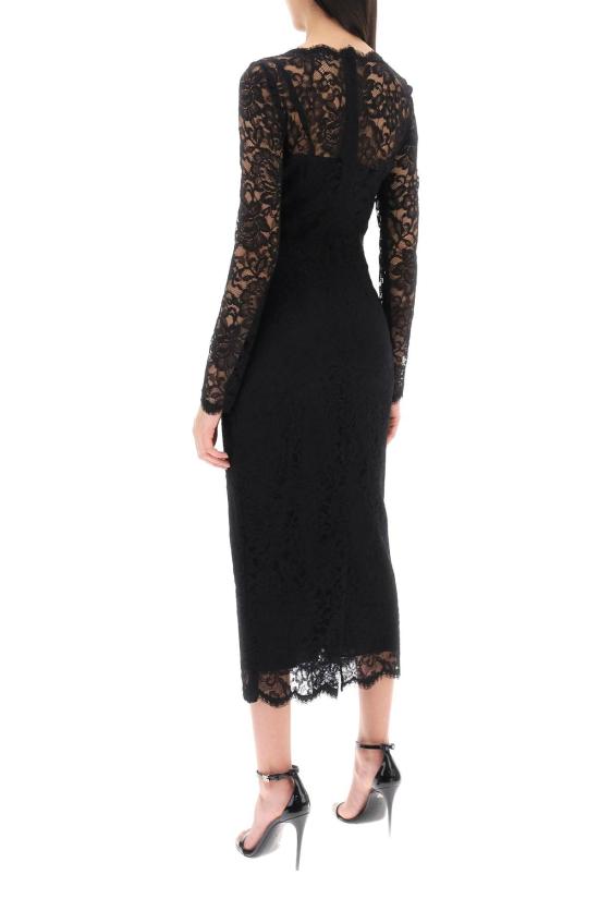 26FW 돌체앤가바나 미디 원피스 F6AQGTHLUAH N0000 BLACK - DOLCE & GABBANA