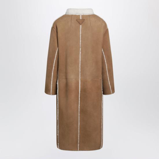 26FW 프라다 카멜 시어링 롱 코트 56A259OOO1ZXR F0BH2 BEIGE - PRADA