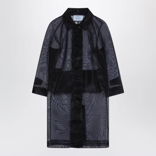 26FW 프라다 크리놀린 싱글 브레스트 코트 P669TOOOC61 F0008 BLUE