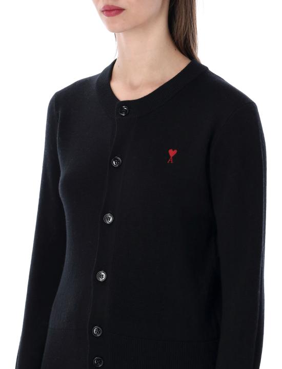 26FW 아미 크루넥 울 가디건 FKC361001 0180 BLACK - AMI
