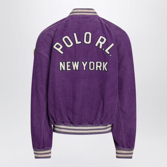 26FW 폴로 랄프로렌 코듀로이 레터 자켓 710B22992001CO NV PURPLE - POLO RALPH LAUREN