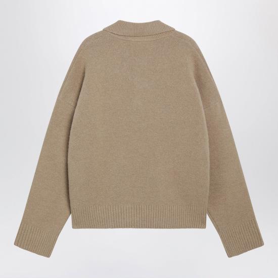 26FW 아미 ADC 알파카 폴로 스웨터 UPL408UKN0135 A278 BEIGE - AMI