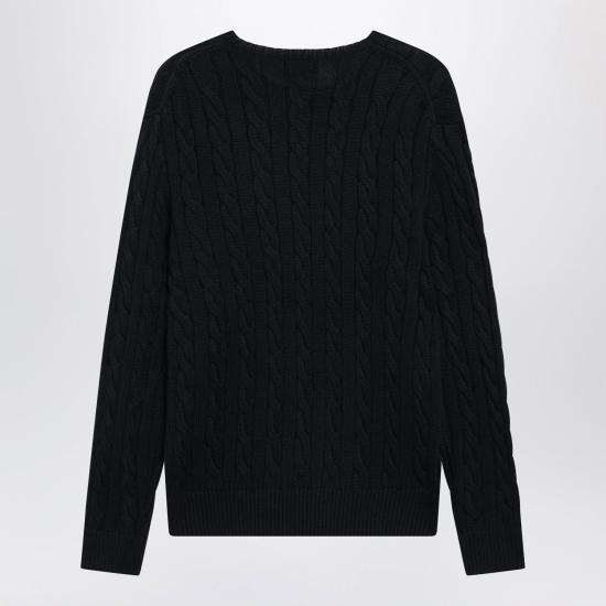 26FW 폴로 랄프로렌 로고 자수 케이블 니트 스웨터 710775885555CO HN BLUE - POLO RALPH LAUREN