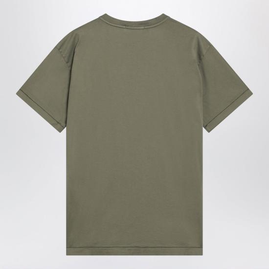 26SS 스톤 아일랜드 60/2 컴퍼스 패치 코튼 저지 슬림 핏 티셔츠 S152100027S0013 V005G GREEN - STONE ISLAND