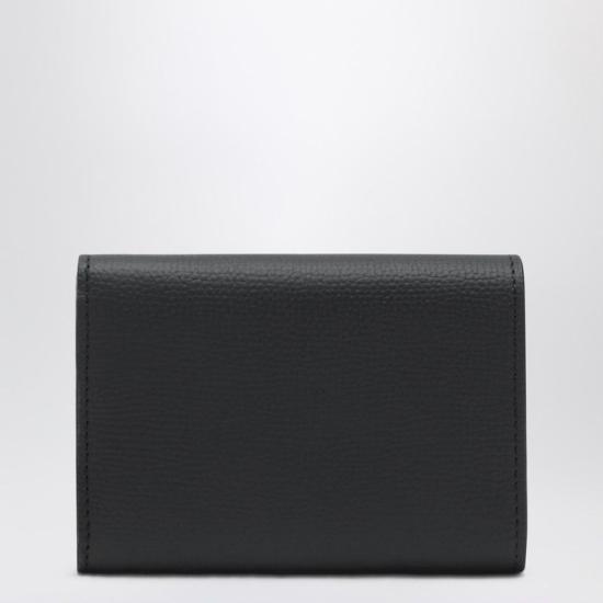 26FW 로에베 애너그램 스몰 버티컬 그레인 카프스킨 지갑 C821S33X12LE 1206 BLACK - LOEWE
