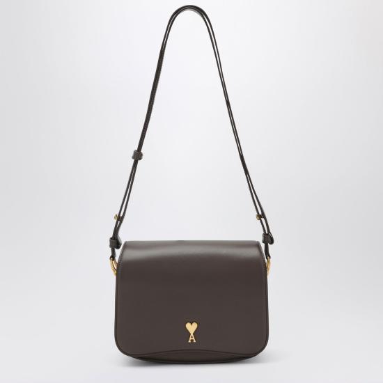 26FW 아미 스몰 하트 로고 글레이즈드 레더 파리 백 ULL717AL0208 A236 BROWN