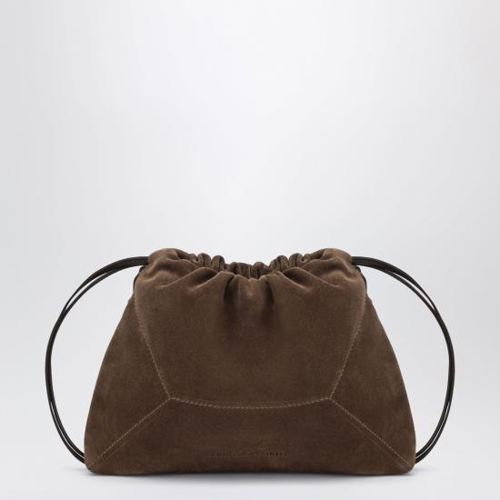 26FW 브루넬로 쿠치넬리 스웨이드 BC 듀오 파우치 백 MBDLD2808LE C9773 BROWN