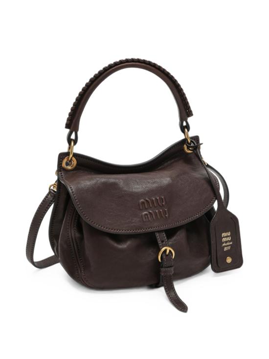 26FW 미우미우 랑데부 나파 레더 백 5BC221OOO2BBL F0NBL BROWN - MIU MIU